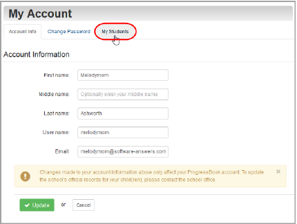 Create a Student Account